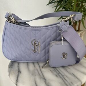 Steve Madden handbag,  crossbody Quilted Lavender Shoulder Bag with Pouch